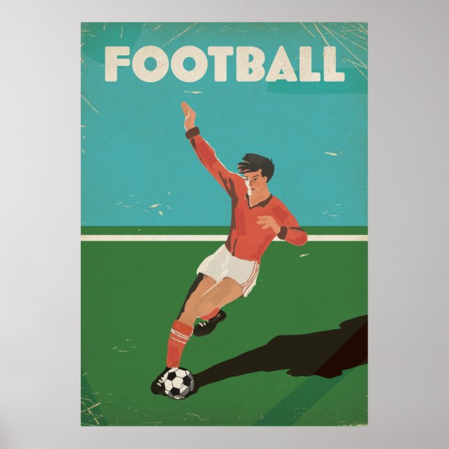 Vintage fotbollsposter poster (Framsidan)