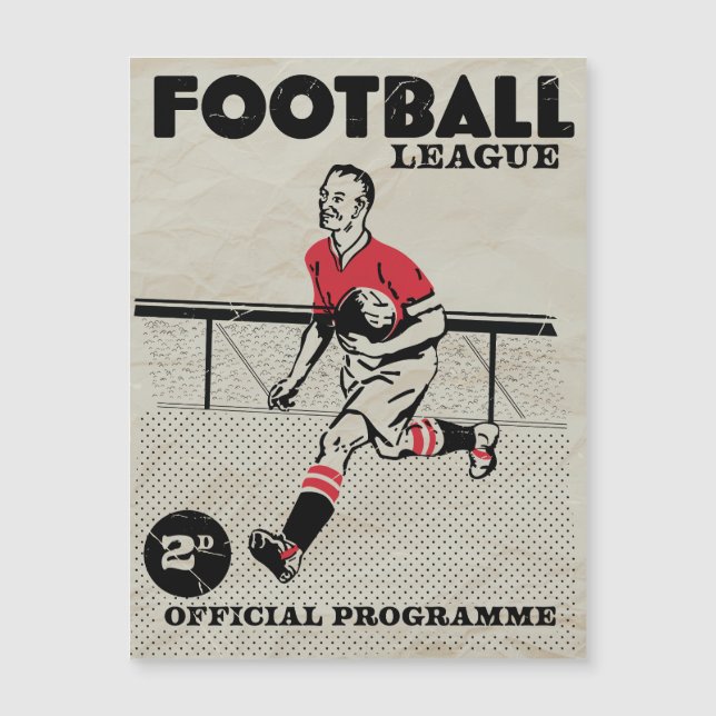 Vintage fotbollsprogram (Framsida)