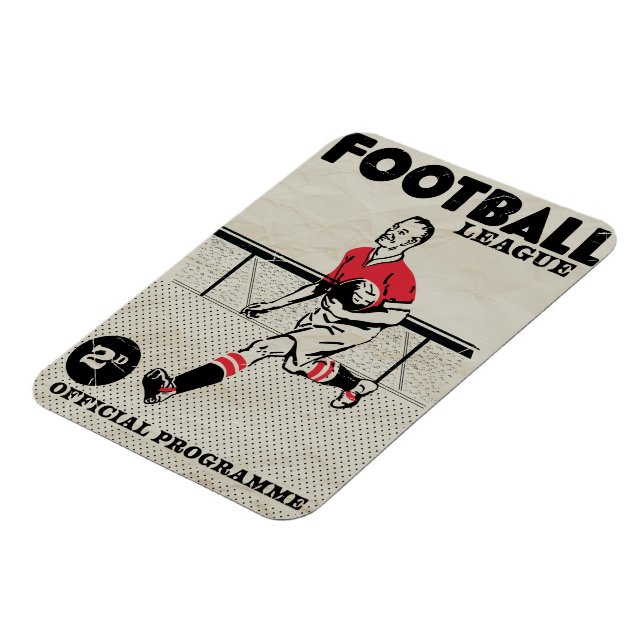 Vintage fotbollsprogram magnet (Vänstra Sidan)