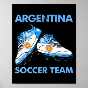 Vintage fotbollsskor Argentina Flagga Argentina Fo Poster