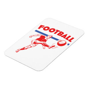 Vintage fotbollsspelare från 1950-talet magnet