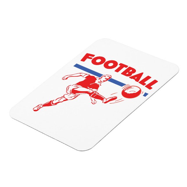 Vintage fotbollsspelare från 1950-talet magnet (Vänstra Sidan)