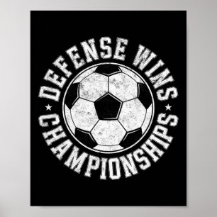 Vintage fotbollsspelare i försvaret vinner mästers poster