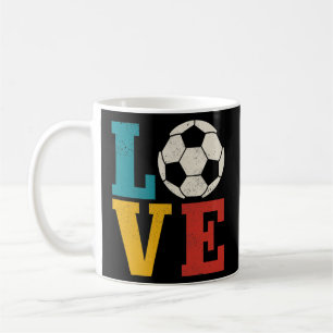 Vintage Fotbollsspelare Manar Boys Girls KÄRLEK Kaffemugg
