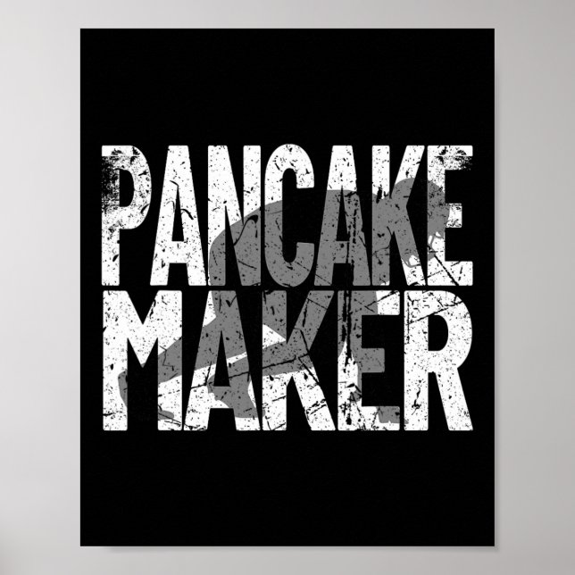 Vintage fotbollsspelare Meme Lineman pannkaksmakar Poster (Framsidan)