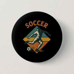 Vintage fotbollsspelare spark clic stil knapp