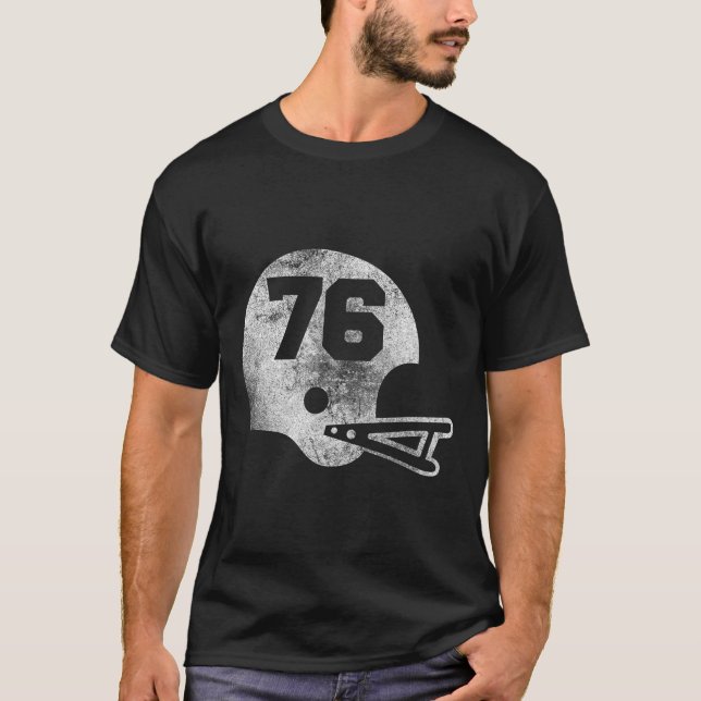 Vintage fotbollströja nummer 76 spelarnummer  t shirt (Framsida)