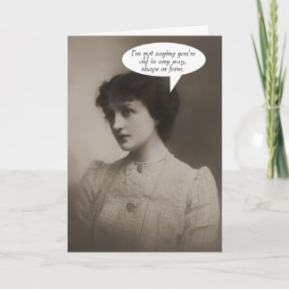 Vintage Foto fusk över den brutala födelsedagen i Kort