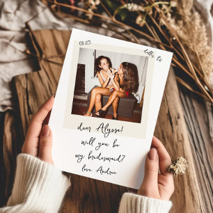 Vintage Foto Handskriven Brudtärna Förfrågan Inbjudningar