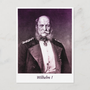 Vintage foto Kung Wilhelm I av Tyskland Vykort