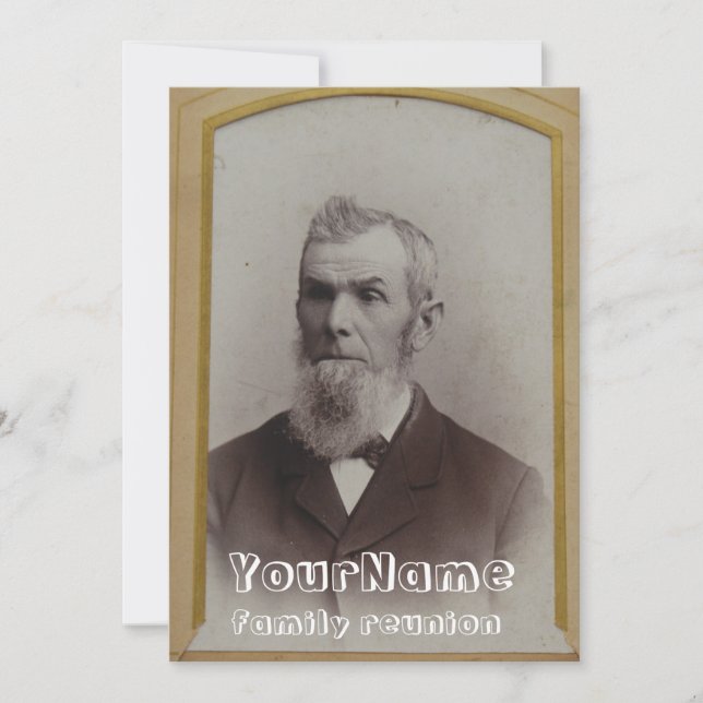 Vintage Fotofamilj - återförening Inbjudningar (Framsida)