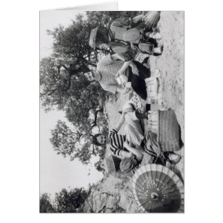 Vintage fotograferar den Edwardian picknicken på Hälsningskort