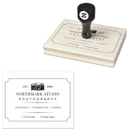 Vintage Fotografi Logotyp Anpassad Fotograf Stämpel