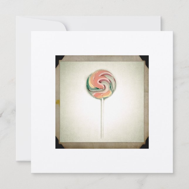 VINTAGE FOTOGRAFI SNURRSTICKERKORT (Framsida)