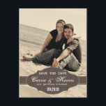 Vintage Fotografi Spara Datum Kort Mall<br><div class="desc">Spara datumet med detta vintage-inspirerade vykort! Anpassa fotot och all text! Se till att kolla baksidan av kortet!</div>