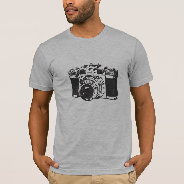 Vintage Fotografikamera T-Shirt (Framsida)
