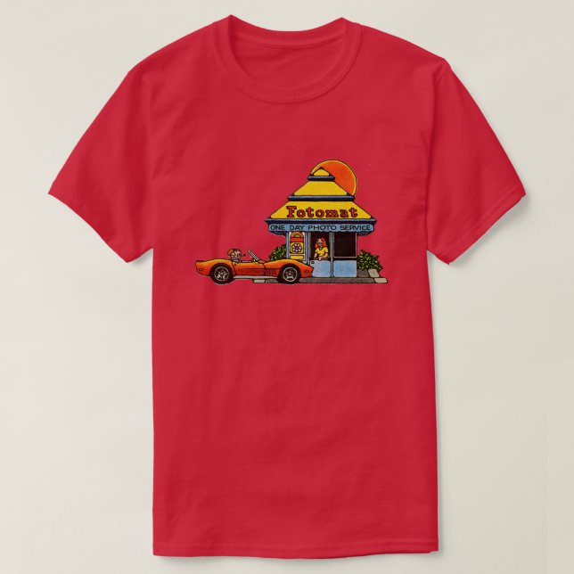 Vintage Fotomat Drive Thru T Shirt (Design framsida)