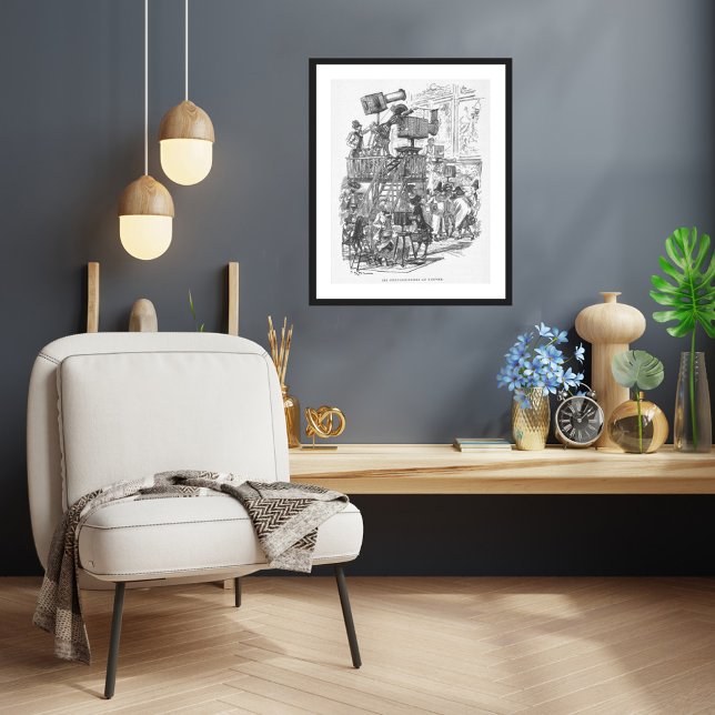 Vintage fotoskrivare vid högljudd utskrift poster (Photoartists)