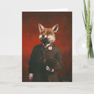 Vintage Fox Hälsning Card Kort