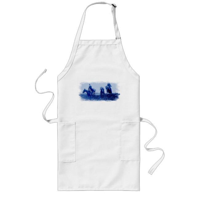 Vintage Fox Hunt Apron Långt Förkläde (Framsidan)