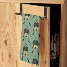 Vintage FOX Hunting Tea Towel Kökshandduk