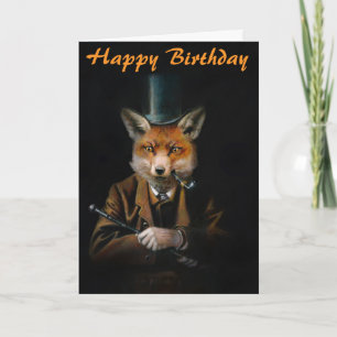 Vintage Fox i höftdagskort Kort