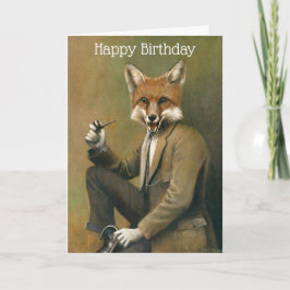 Vintage Fox-sjukdagskort Kort