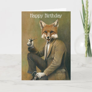 Vintage Fox-sjukdagskort Kort