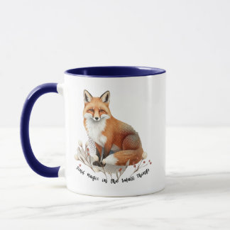 Vintage Fox with Botanical Accents Mugg