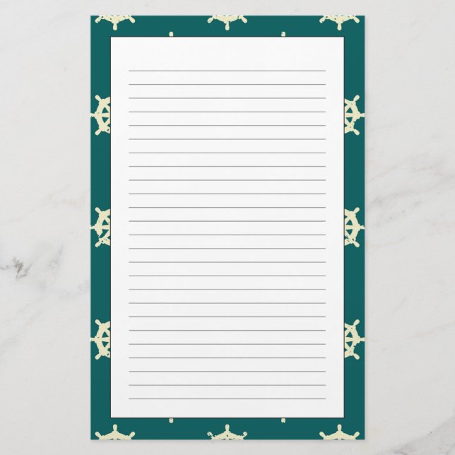 Vintage Frakt Hjul Mönster Brevpapper (Framsida)