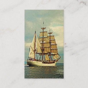 Vintage Frakt Sailboat Visitkort