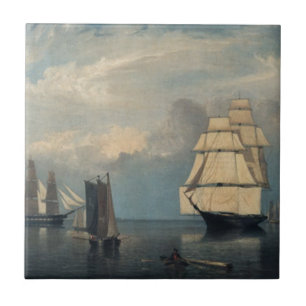 Vintage fraktass Salem Harbour Kakelplatta