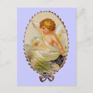 Vintage Framed Cherub Vykort