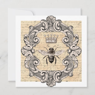 Vintage Framed Queen Bee på Lakan Music Flat Card