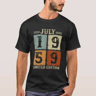 Vintage från juli 1958 63Rd födelsedagsgåva 63 år T Shirt