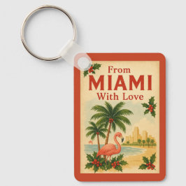 Vintage Från Miami Med Kärlek Jul Nyckelring