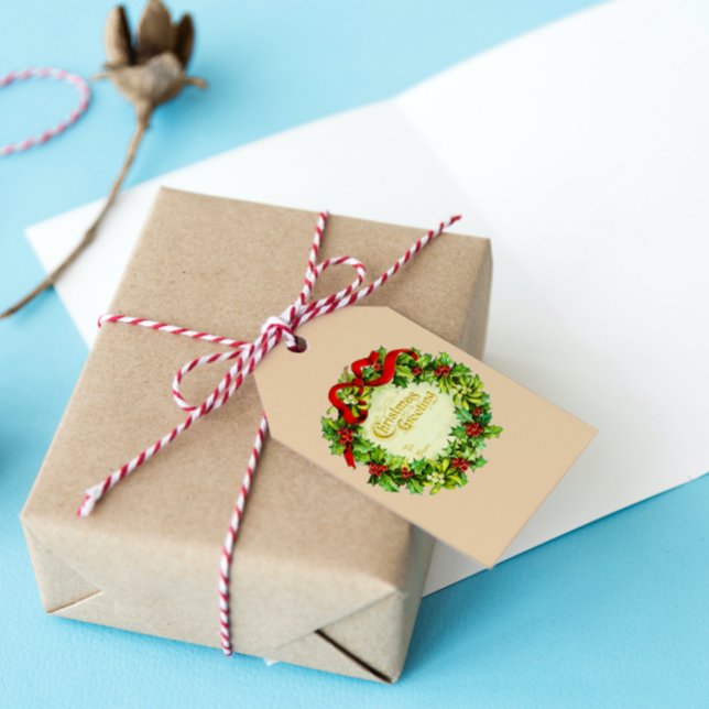 Vintage från mig till jul presentetikett (Skapare uppladdad)