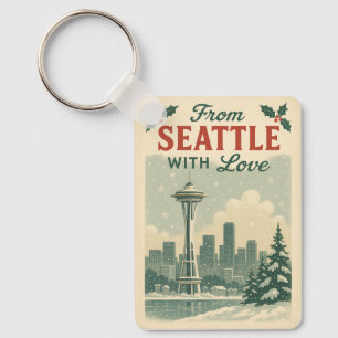 Vintage från Seattle med Kärlek Nyckelring