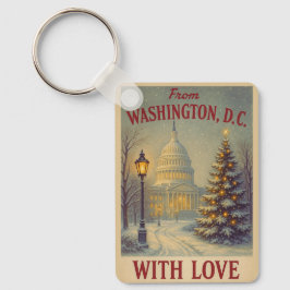 Vintage Från Washington, DC Med Kärlek Jul Nyckelring