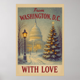Vintage Från Washington, DC Med Kärlek Jul Poster