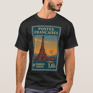 Vintage France Postage Stamp Shirt T