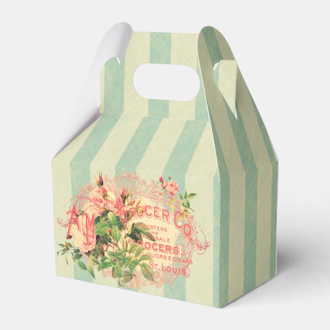 Vintage Francés, rosas y postal publicitaria Presentaskar (Framsidan Sidan)