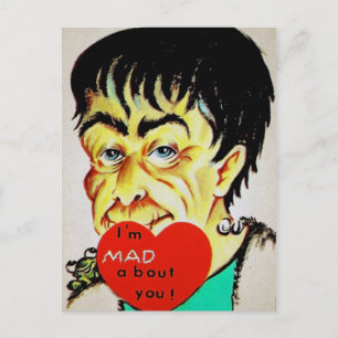 Vintage Frankenstein Valentine Vykort