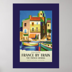 Vintage Frankrike av Tåg Travel Poster