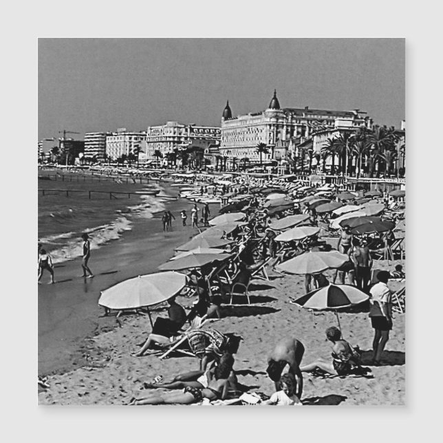 Vintage Frankrike Cannes, stranden (Framsida)
