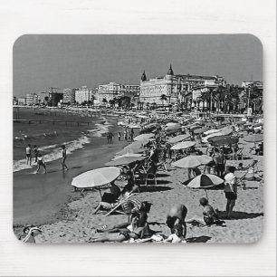 Vintage Frankrike Cannes, stranden Musmatta