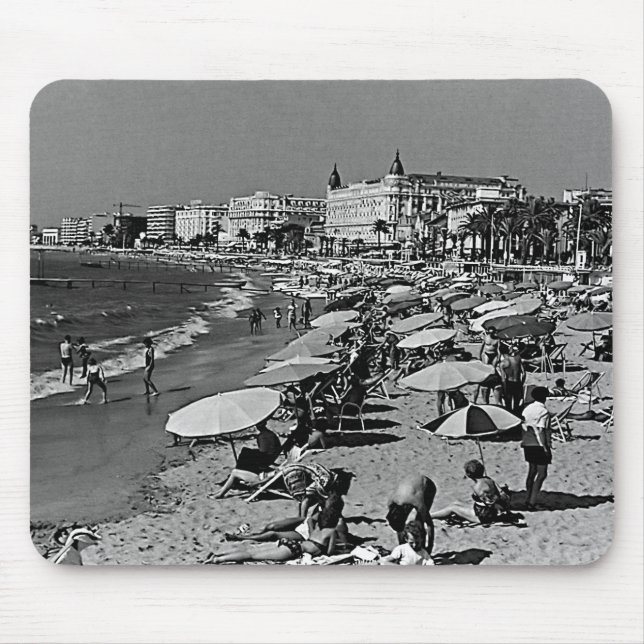 Vintage Frankrike Cannes, stranden Musmatta (Framsidan)