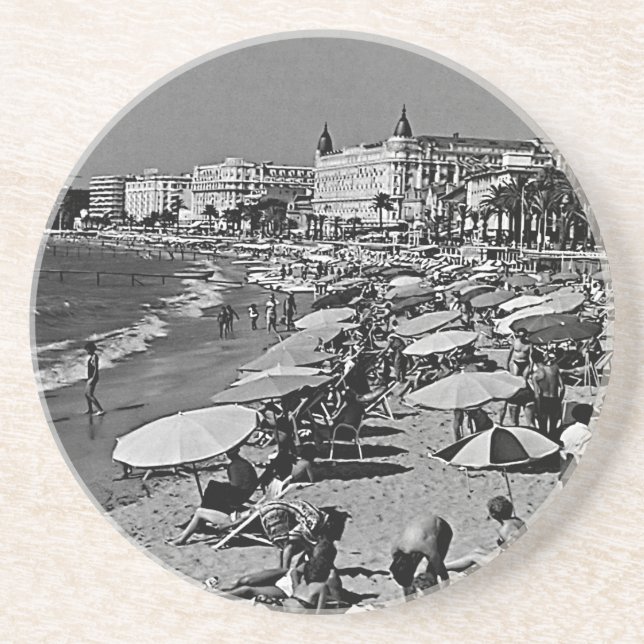 Vintage Frankrike Cannes, stranden Underlägg (Framsidan)