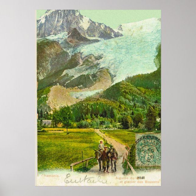 Vintage Frankrike, Chamonix 1907 Poster (Framsidan)