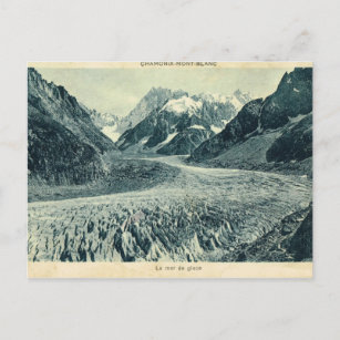 Vintage Frankrike Chamonix Mont Blanc Vykort